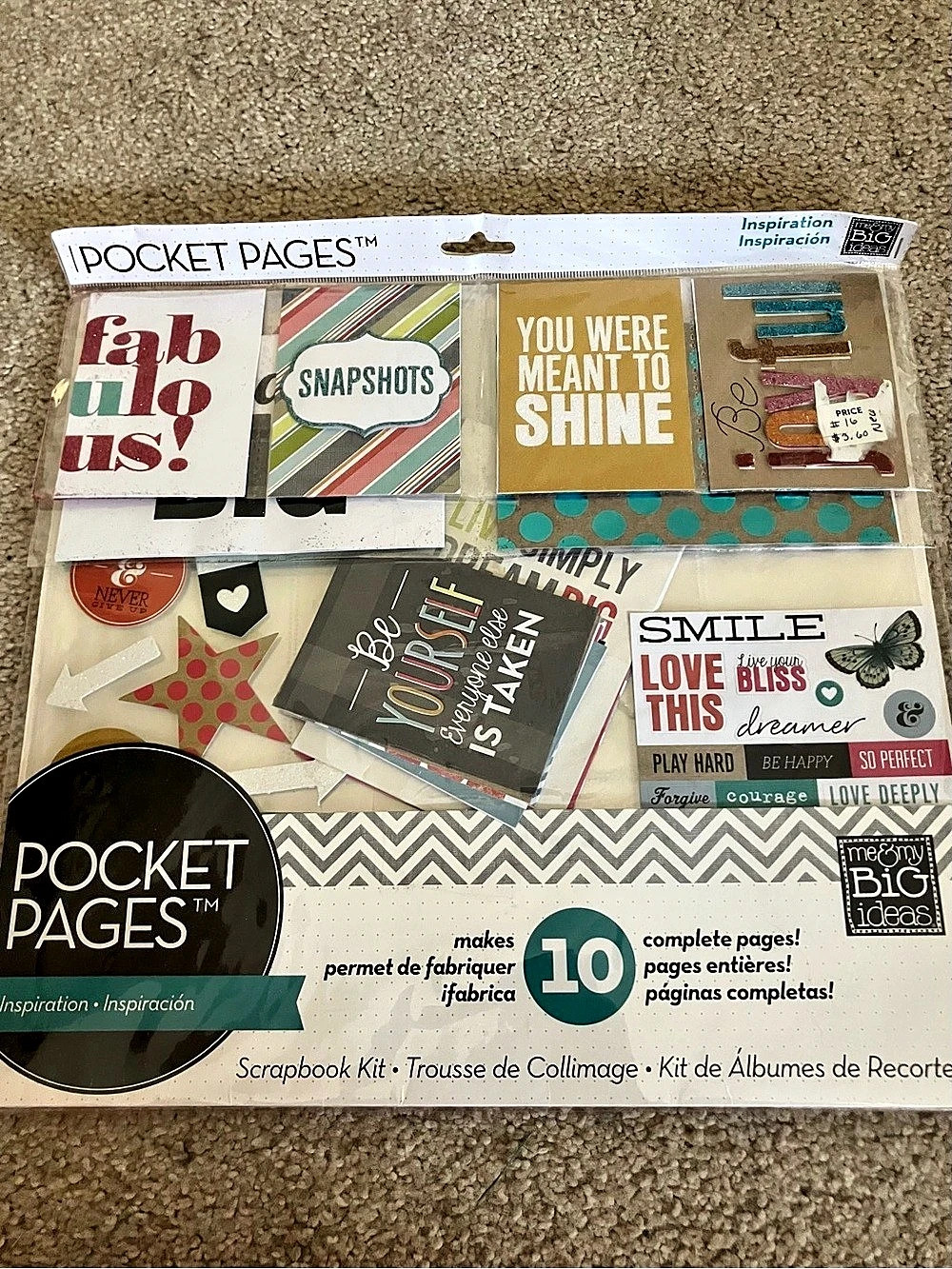 Me & My Big Ideas inspiration Pocket Pages Scrapbook Kit